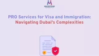 PRO Services for Visa and Immigration: Navigating Dubai's Complexities