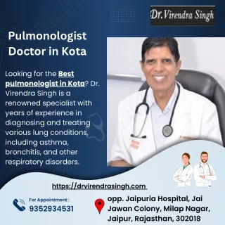 Best Pulmonologist Doctor in Kota – Dr. Virendra Singh