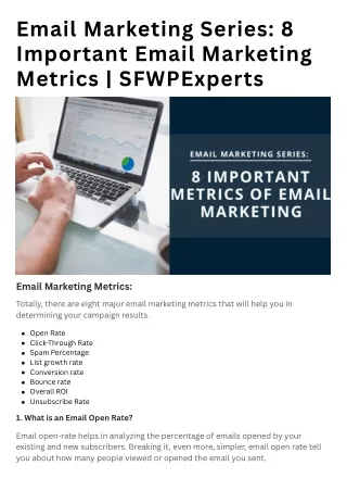 Email Marketing Series 8 Important Email Marketing Metrics | SFWPExperts