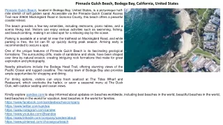 Pinnacle Gulch Beach: A Coastal Sanctuary Awaits in Bodega Bay, California