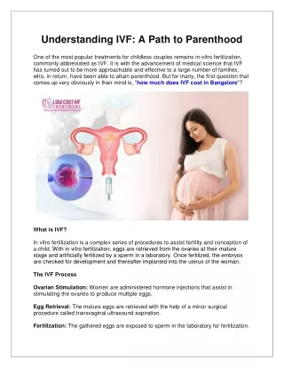 Understanding IVF A Path to Parenthood