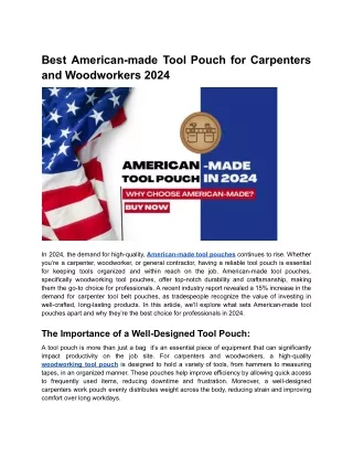 American-made Tool Pouch
