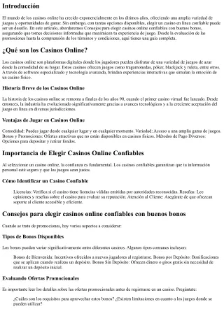 Consejos para elegir casinos online confiables con buenos bonos
