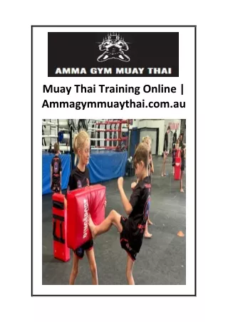 Muay Thai Training Online  Ammagymmuaythai.com.au