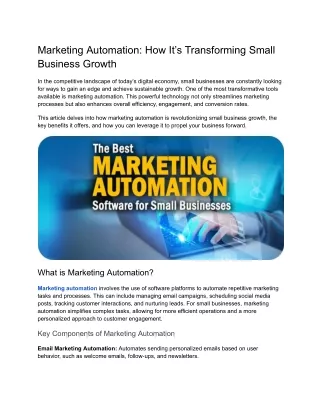 Marketing Automation_ How It’s Transforming Small Business Growth