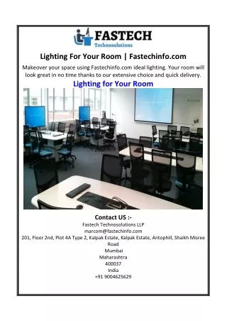 Lighting For Your Room  Fastechinfo.com