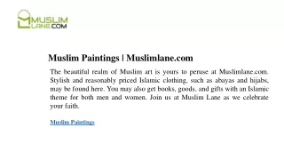 Muslim Paintings Muslimlane.com
