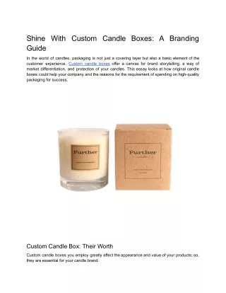 Shine With Custom Candle Boxes_ A Branding Guide