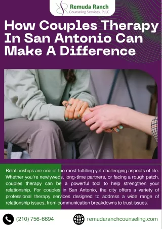 Effective Couples Therapy in San Antonio for Relationship Growth