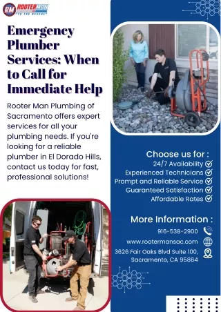 Emergency Plumber Services When to Call for Immediate Help