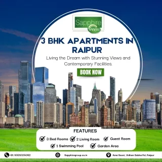 3 BHK APartments in Raipur 554