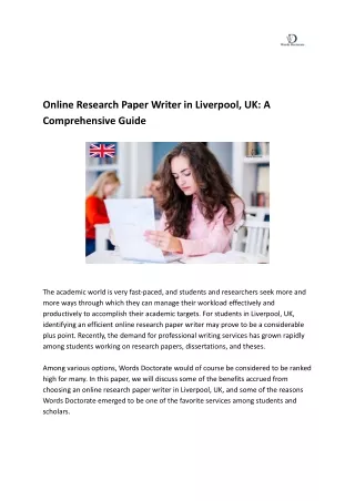 Online Research Paper Writer in Liverpool, UK_ A Comprehensive Guide