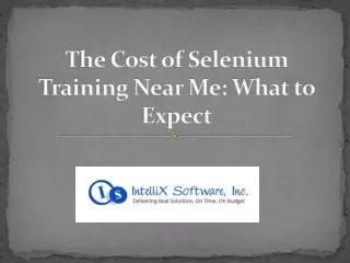 The Cost of Selenium Training Near Me What to Expect