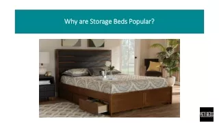 Why are Storage Beds Popular ?