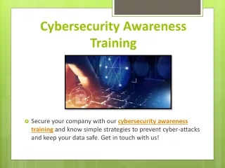 Cybersecurity Awareness Training