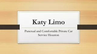 Punctual and Comfortable Private Car Service Houston