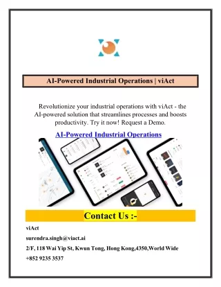 AI-Powered Industrial Operations | viAct