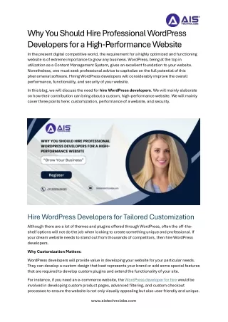Top Tips for Hiring Expert WordPress Developers