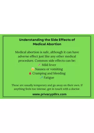 Understanding the Side Effects of Medical Abortion