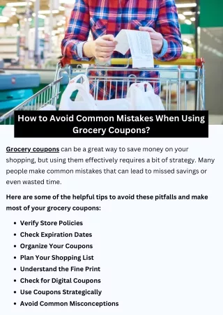 How to Avoid Common Mistakes When Using Grocery Coupons?