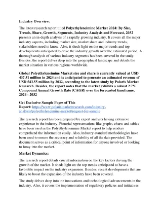 Polyethyleneimine Market