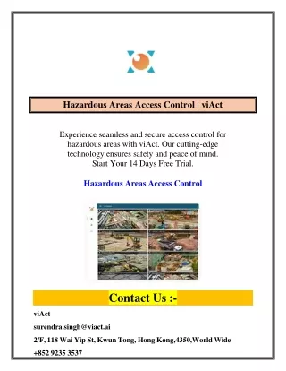 Hazardous Areas Access Control | viAct