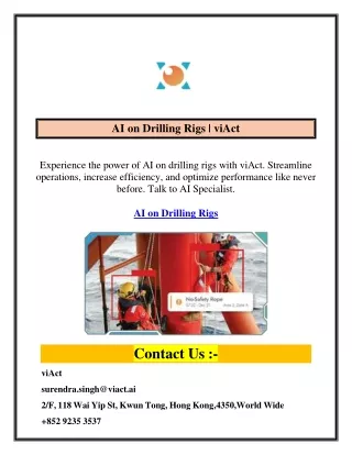 AI on Drilling Rigs | viAct