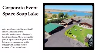 Corporate Event Space Soap Lake
