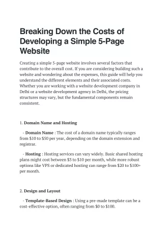 Website Development agency in Delhi