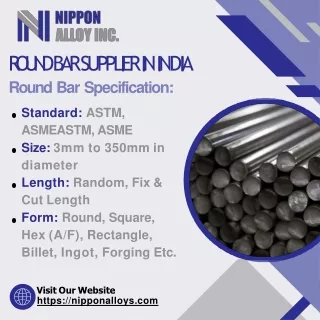 Round Bar | Alloy Round Bar | Inconel Round Bar -Nippon Alloys Inc