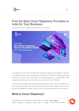 Best Cloud Telephony Providers in India