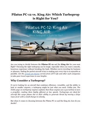 Pilatus PC-12 vs. King Air_ Which Turboprop is Right for You