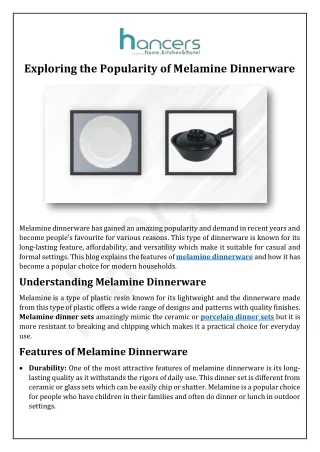 Exploring the Popularity of Melamine Dinnerware