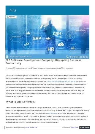 ERP Software Solutions for Seamless Business Integration