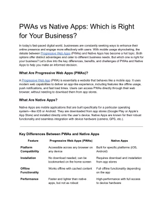 PWAs vs Native Apps_ Which is Right for Your Business