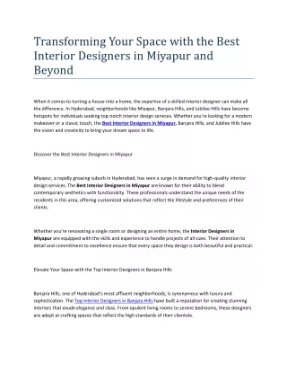 Transforming Your Space with the Best Interior Designers in Miyapur and Beyond-compressed