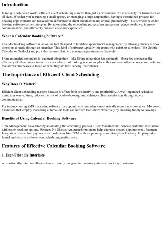 Calendar Booking Software: The Key to Efficient Client Scheduling