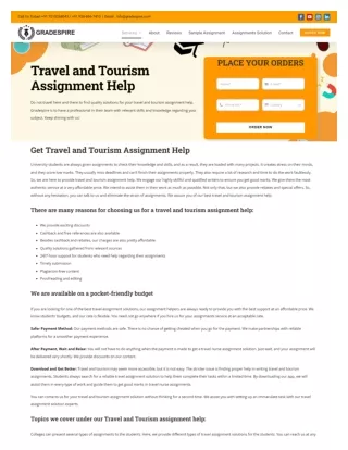 Diploma of Travel and Tourism Assignment Help – Simplified Solutions