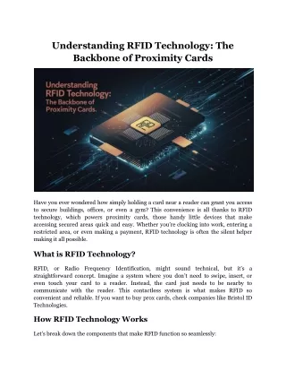 Understanding RFID Technology_ The Backbone of Proximity Cards