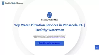 Professional Water Filtration Service in Pensacola, FL | Quality Water You Can T