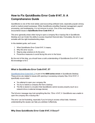 How to Fix QuickBooks Error Code 6147, 0_ A Comprehensive Guide