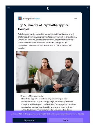 Top 5 Benefits of Psychotherapy for Couples