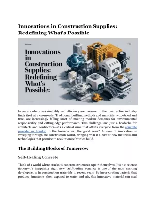 Innovations in Construction Supplies_ Redefining What's Possible