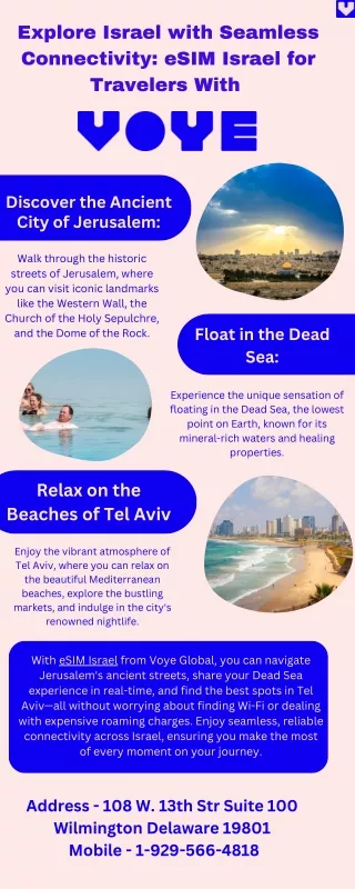 Explore Every Corner of Israel with Confidence: eSIM Israel