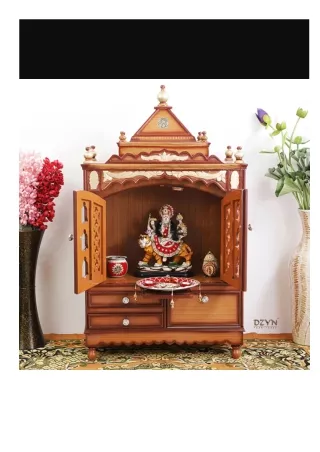 Sacred Space Large Floor Rested Pooja Mandir with Door