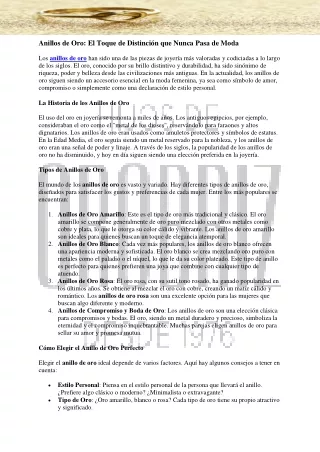Anillos de Oro