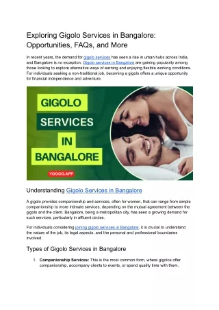 Exploring Gigolo Services in Bangalore_ Opportunities, FAQs, and More