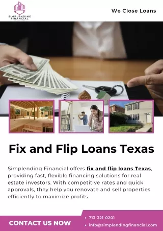 Fix and Flip Loans Texas