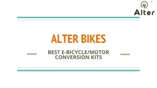 "Transform Your Ride: The Ultimate Guide to Bicycle Conversion Kits"