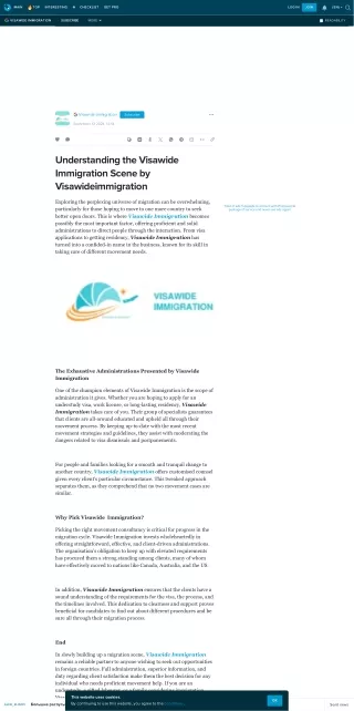 Understanding the Visawide Immigration Scene by Visawideimmigration